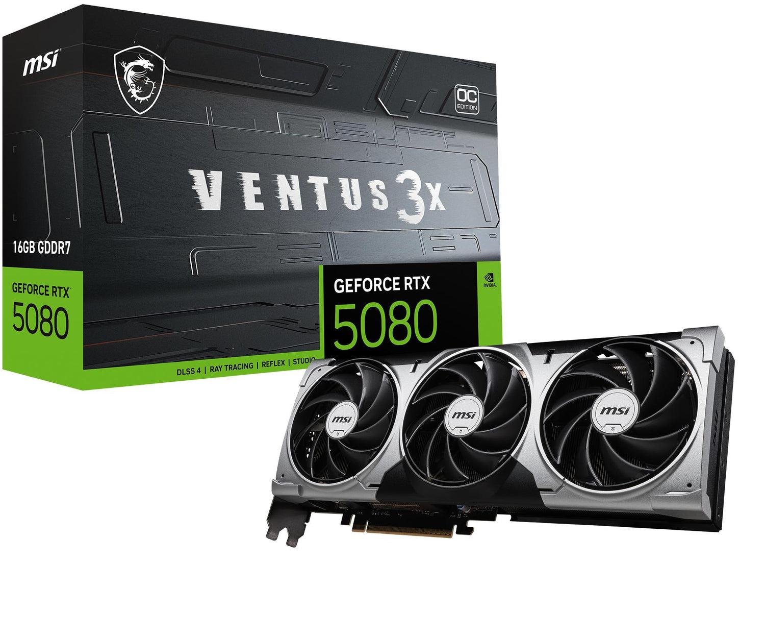 MSI GeForce RTX 5080 16G VENTUS 3X OC grafikkort
