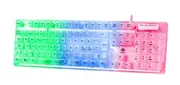 Deltaco DK250 Membran Tastatur Transparent Regnbue LED produktbilde