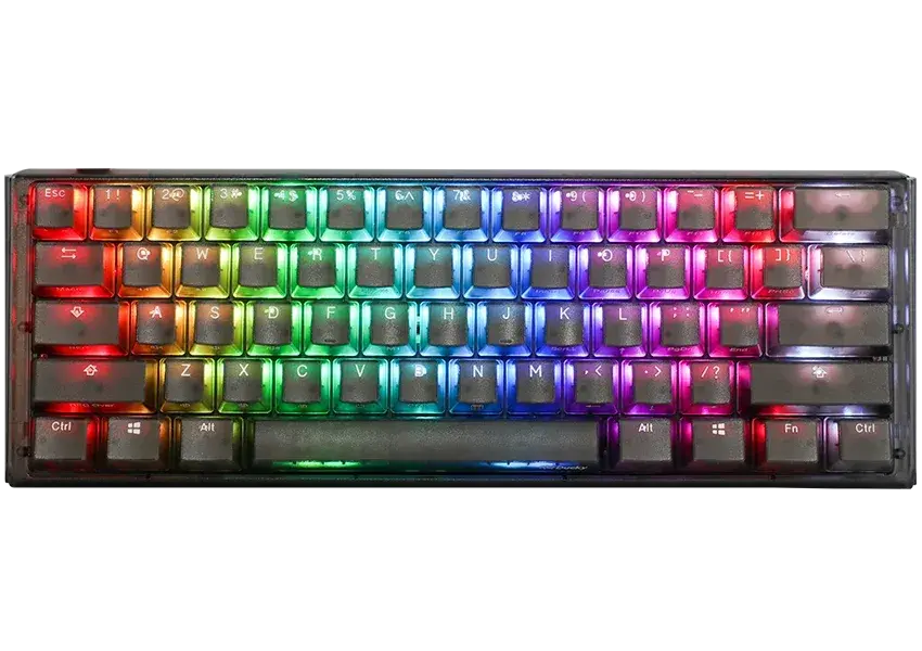 Ducky One 3 Aura Black Nordic Mini 60 procent Cherry Red RGB produktbilde