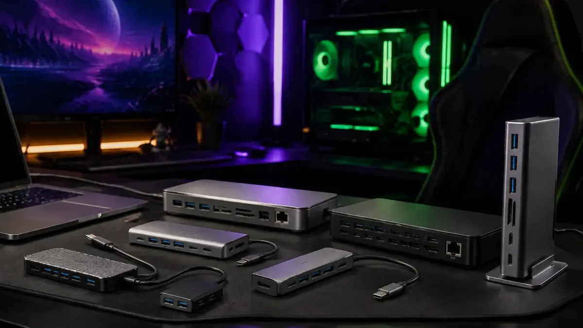 USB hub 2026: vælg mellem hub og dockingstation