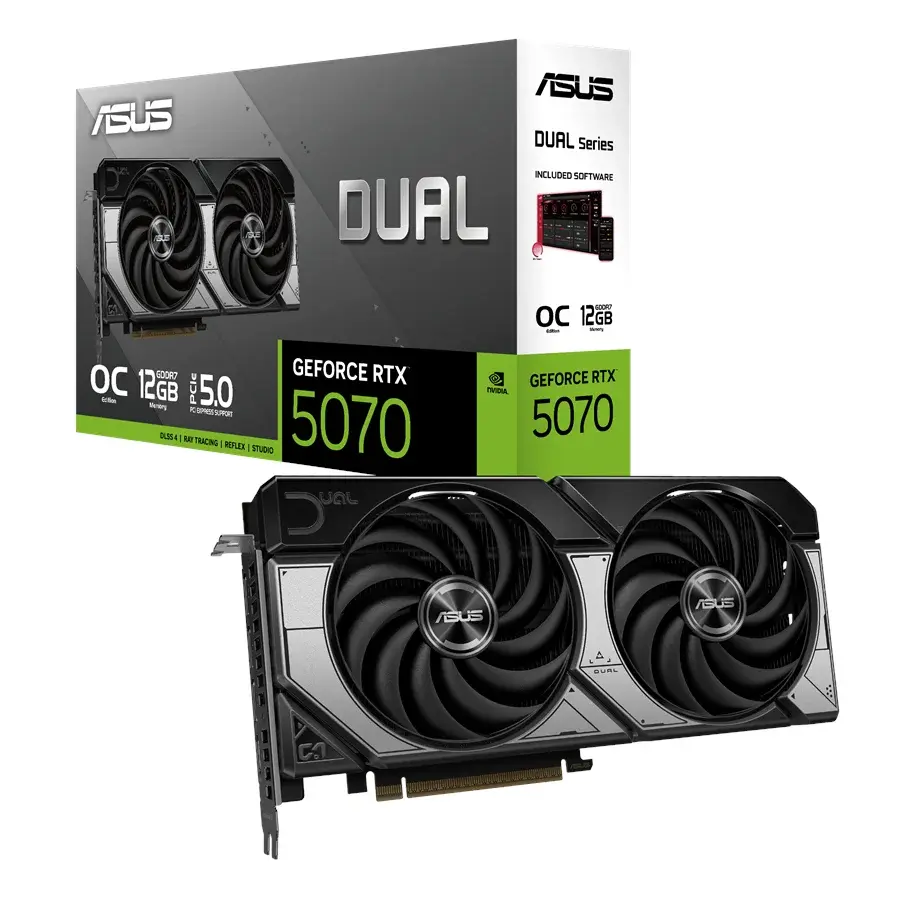 ASUS GeForce RTX 5070 DUAL OC 12GB GDDR7 grafikkort