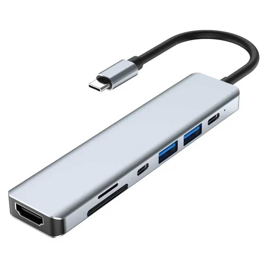 Lippa 7-i-1 60W USB-C PD 4K HDMI Hub produktbilde