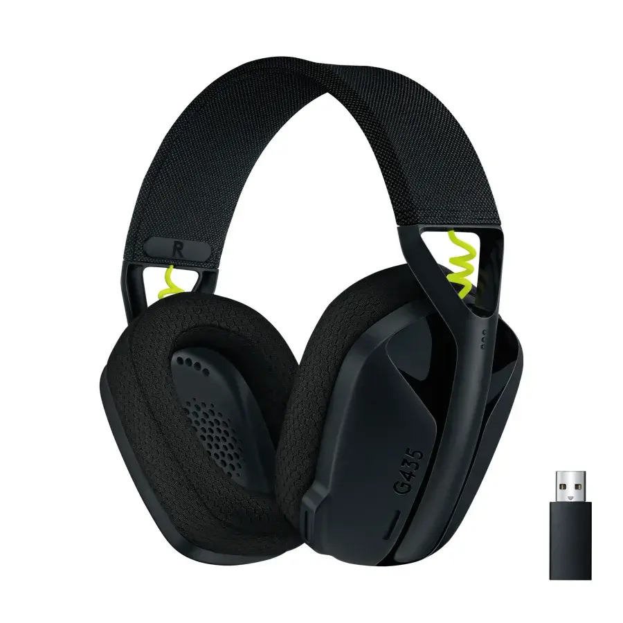 Logitech G435 Lightspeed Trådløst Gaming Headset Sort produktbilde